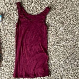 Plain Maroon Tank Top